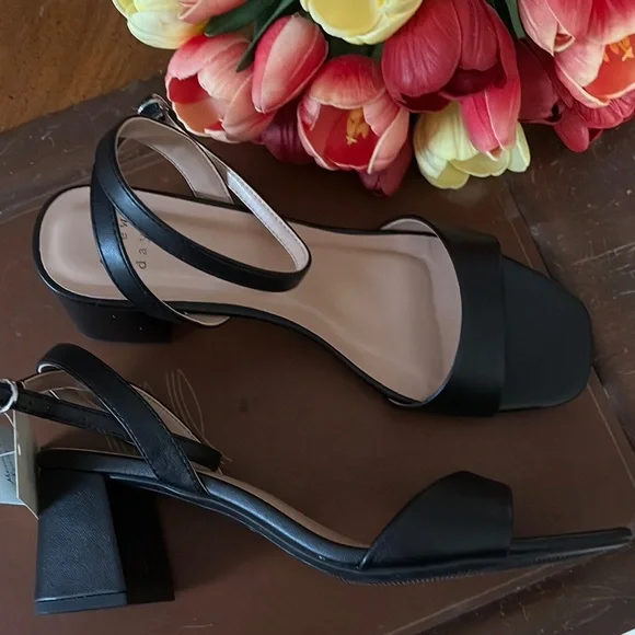 NWT A New Day Shannon Black Ankle-Strap Sandals Size 10 - Picture 5 of 8